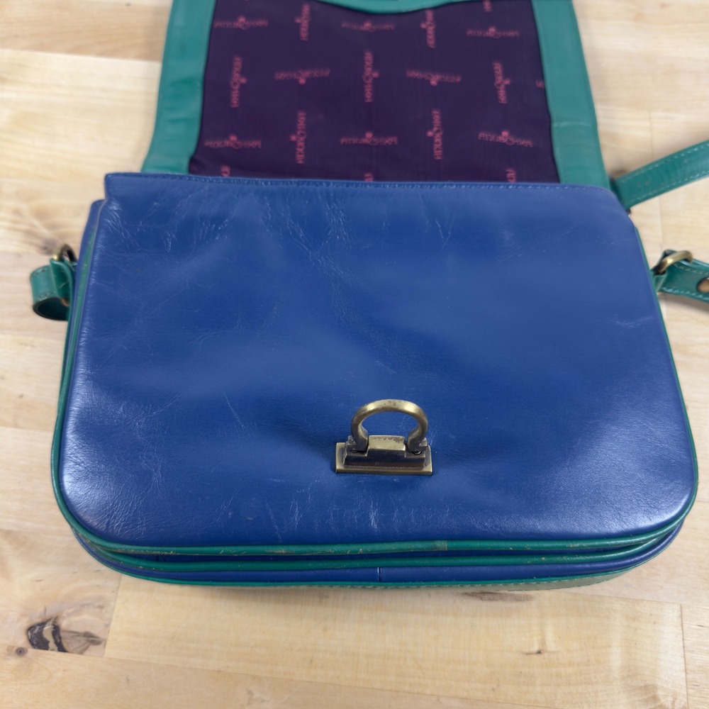 Anuschka Green Hand-Painted Bird Crossbody Bag - Picture 8 of 12